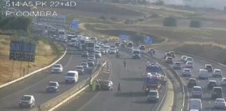 Un accidente de tráfico a la altura de Móstoles obliga a cortar íntegramente la A-5 en sentido Talavera