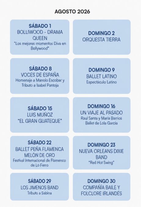 Los espectáculos de Verbena regresan a Móstoles: tributos a Fito & Fitipaldis, Sabina, Isabel Pantoja y más