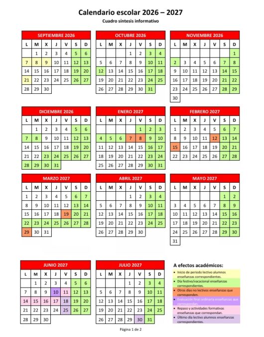 La Comunidad de Madrid confirma el calendario escolar 2026-207: así será en Móstoles