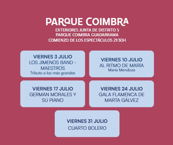 Los espectáculos de Verbena regresan a Móstoles: tributos a Fito & Fitipaldis, Sabina, Isabel Pantoja y más