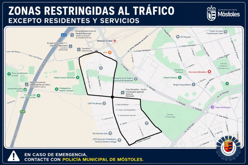 Cortes de tráfico en Móstoles y dispositivo especial de movilidad por el Summer Fest 2026