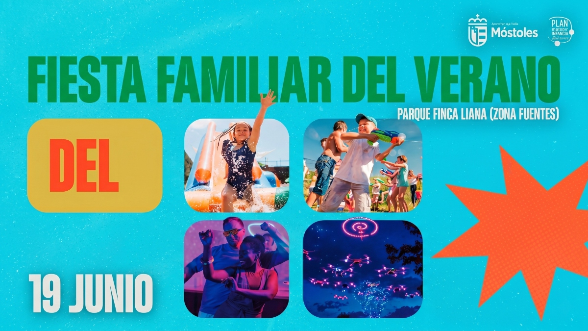 Móstoles se prepara para la llegada del verano: fiesta acuática, drones y una party flour este viernes Móstoles se prepara para la llegada del verano: fiesta acuática, drones y una party flour este viernes