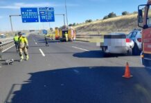 Dos heridos y cuatro vehículos afectados en un accidente en la M-50 muy cerca de Móstoles Dos heridos y cuatro vehículos afectados en un accidente en la M-50 muy cerca de Móstoles