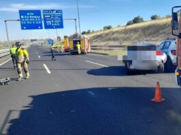 Dos heridos y cuatro vehículos afectados en un accidente en la M-50 muy cerca de Móstoles