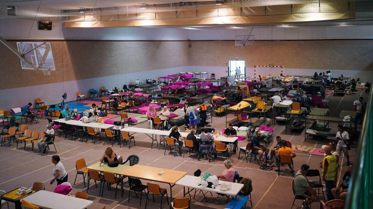 Evacuados en Móstoles Evacuados en Móstoles