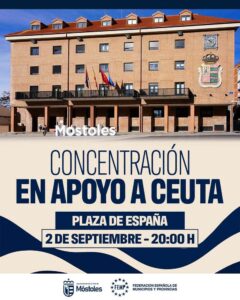 Móstoles se concentra el 2 de septiembre en apoyo a Ceuta