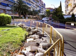 Obras de mejora en el Paseo de Goya de Móstoles: más acera peatonal y dos nuevas plazas de aparcamiento