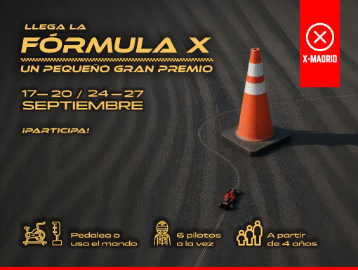 Plan familiar a un paso de Móstoles: llega a X-Madrid un Scalextric gigante de F1 accionado a pedales
