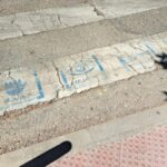 Los pictogramas se borran de los pasos de peatones de Móstoles 