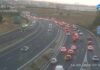 Un accidente en la A-5 obliga a cortar el carril izquierdo a la altura de Parque Coimbra en Móstoles