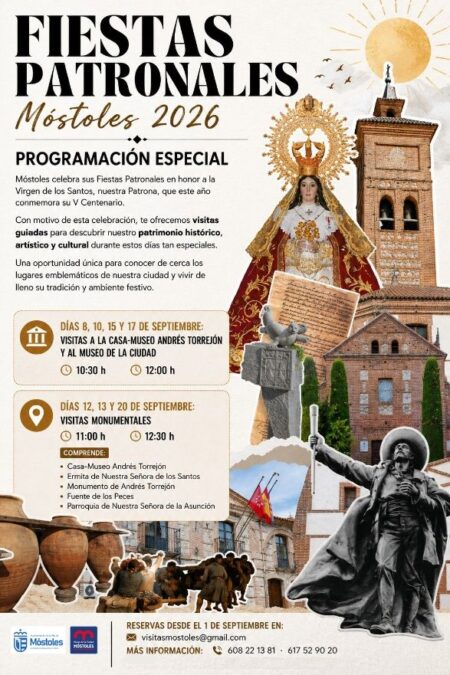 Planes gratis durante las Fiestas de Móstoles: visitas guiadas por el casco histórico y sus museos
