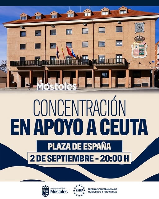 Móstoles se moviliza por Ceuta: concentración este 2 de septiembre en la Plaza de España
