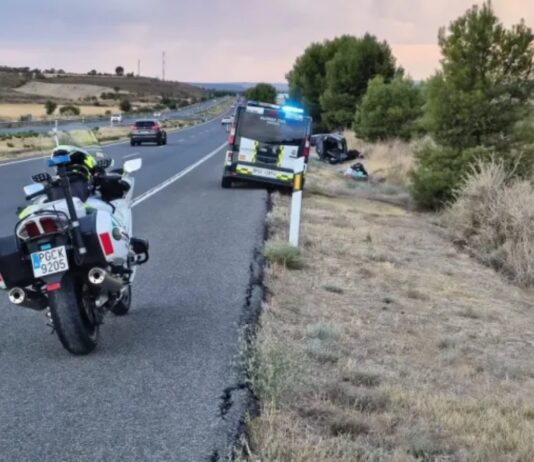 Un joven de 23 años de Móstoles resulta herido grave en un accidente de tráfico en Almudévar