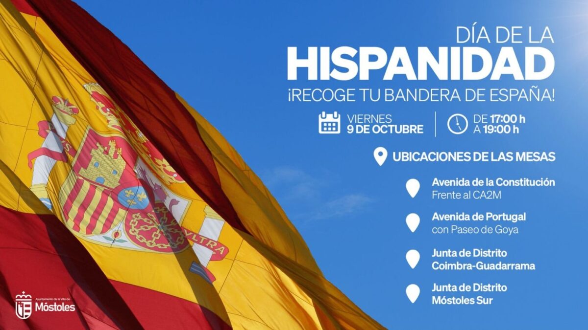 Banderas de España gratis en Móstoles para celebrar el Día de la Hispanidad: dónde y cuándo recogerlas