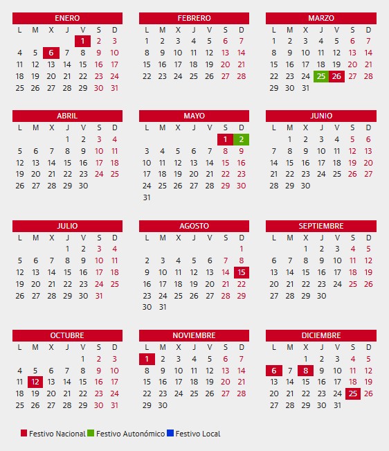 Ya es oficial el calendario laboral de 2027: todos los festivos de Móstoles ya son públicos