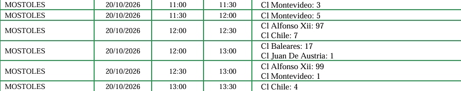 Iberdrola anuncia cortes de luz progresivos de hasta cinco horas en Móstoles para este martes