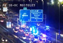 Un accidente en la A-5 obliga a cortar el carril izquierdo a la altura de la URJC en Móstoles