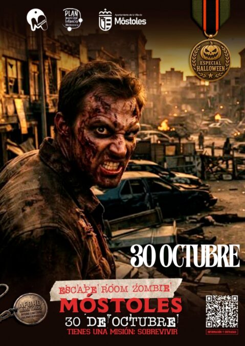 Plan gratis para Halloween en Móstoles: un Escape Room Zombie tomará las calles del centro