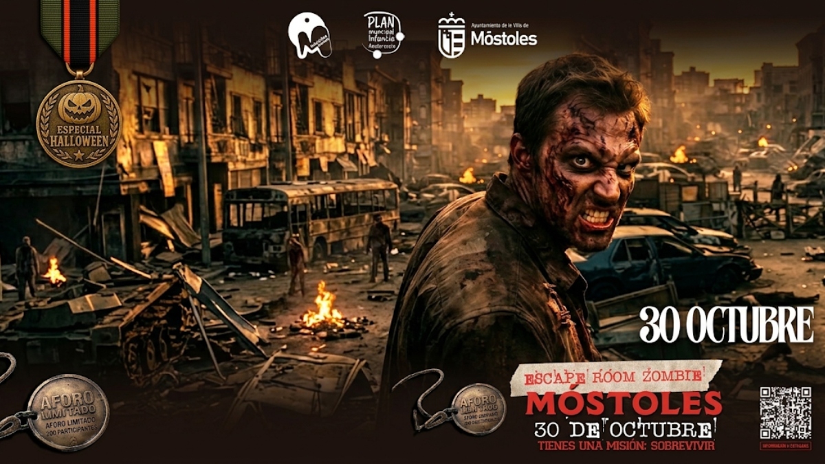 Plan gratis para Halloween en Móstoles: un Escape Room Zombie tomará las calles del centro